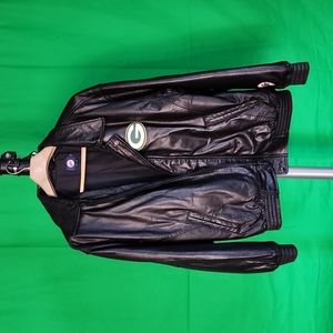 🔥Men's Large Leather Green Bay Packers Jacket